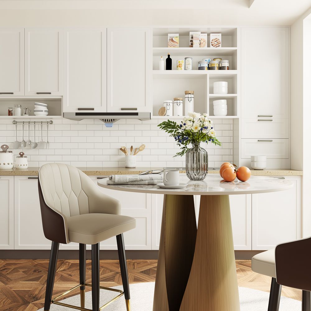 for 4 Pandora & Bronze Glossy Sintered Stone Small Bar & Bistro Tables