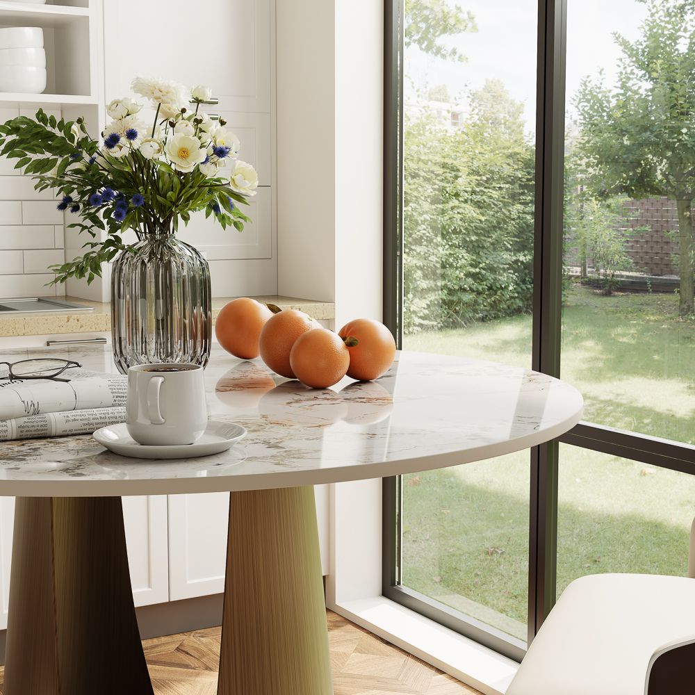 Glossy Sintered Stone Pandora & Bronze Glossy Sintered Stone Small Bar & Bistro Tables