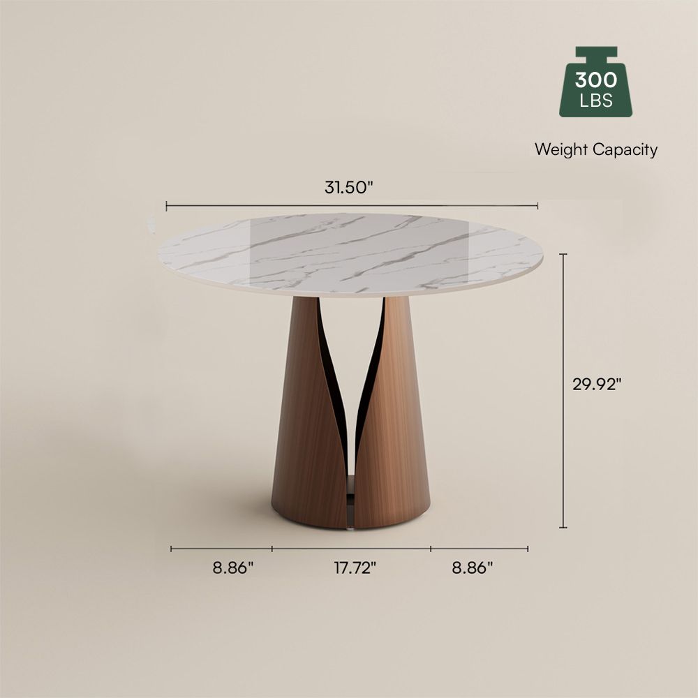 Solid Wood White Glossy Sintered Stone Small Bar & Bistro Tables