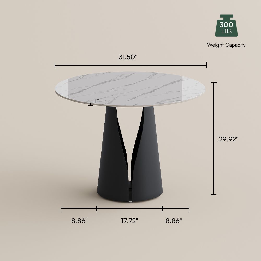 Glossy Sintered Stone White Glossy Sintered Stone Small Bar & Bistro Tables