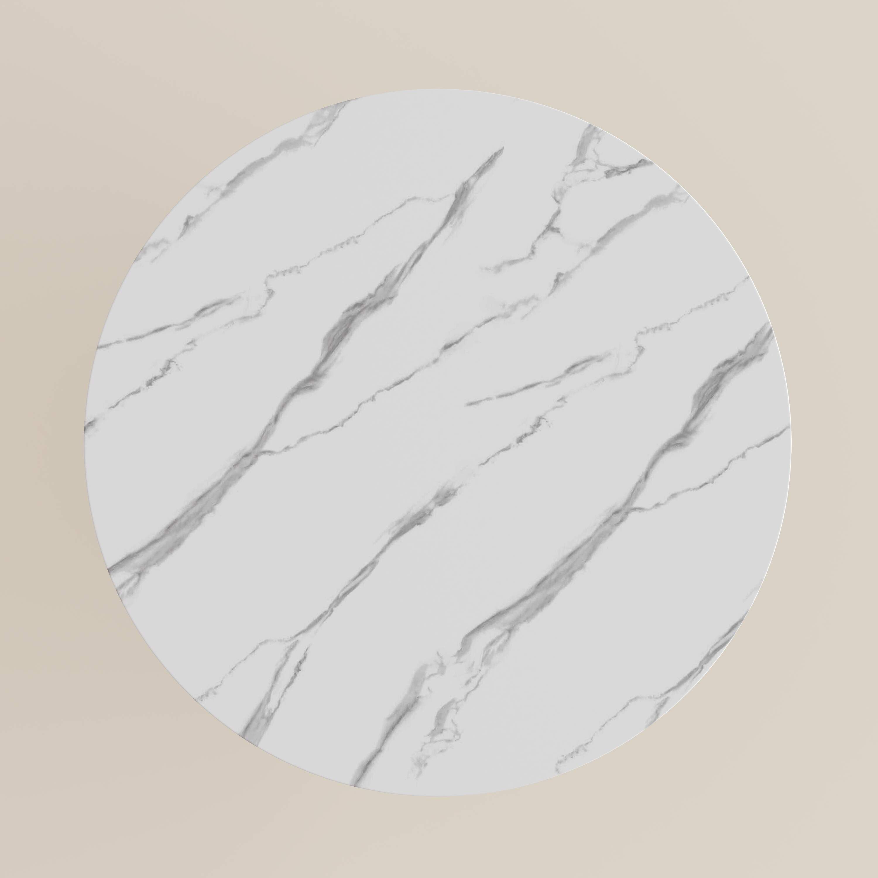 White White Glossy Sintered Stone Small Bar & Bistro Tables