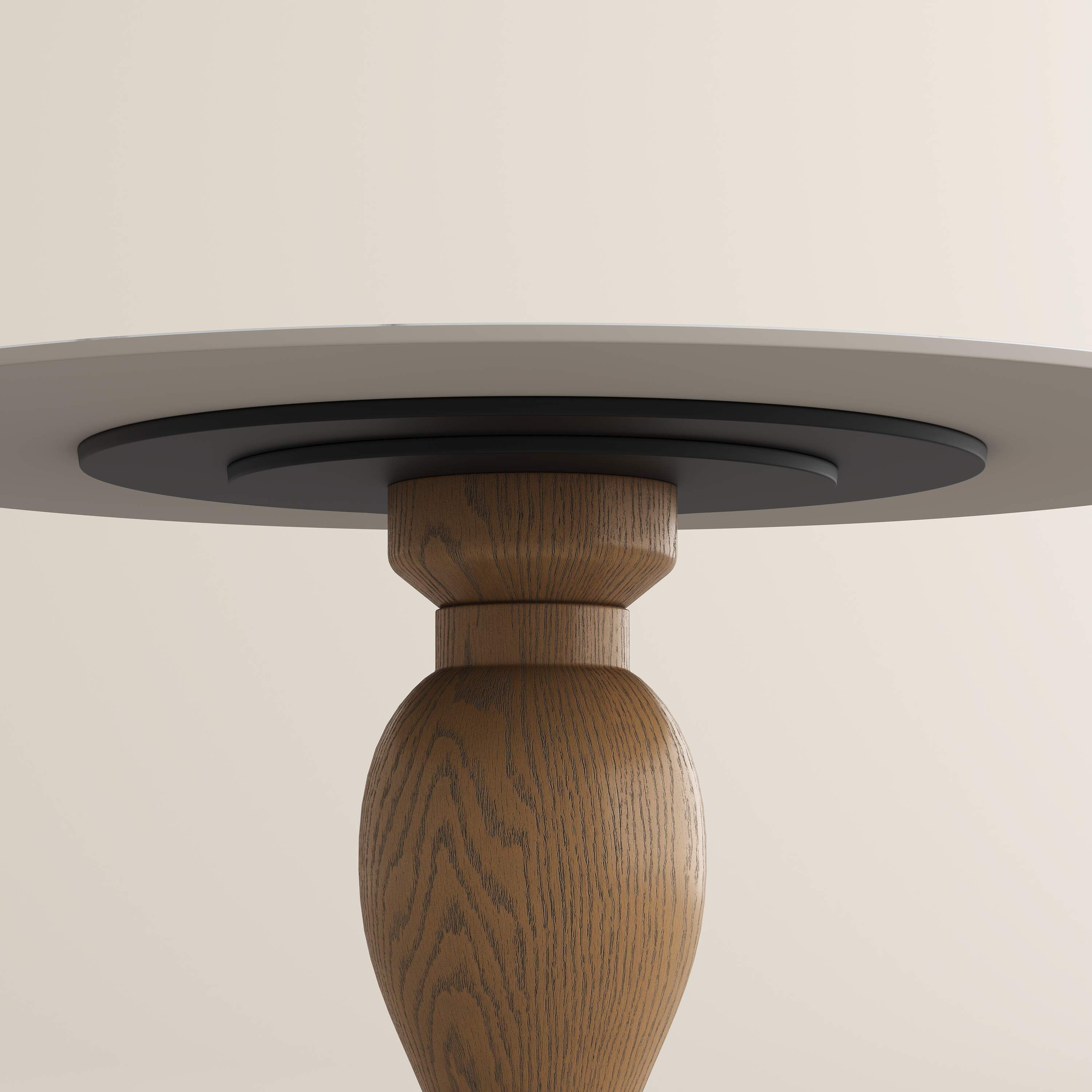 Mid-Century Modern White Glossy Sintered Stone Small Bar & Bistro Tables