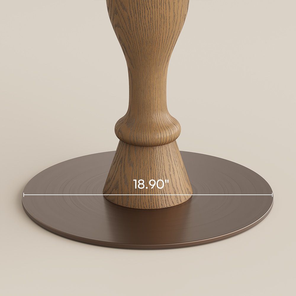 Walnut White Glossy Sintered Stone Small Bar & Bistro Tables