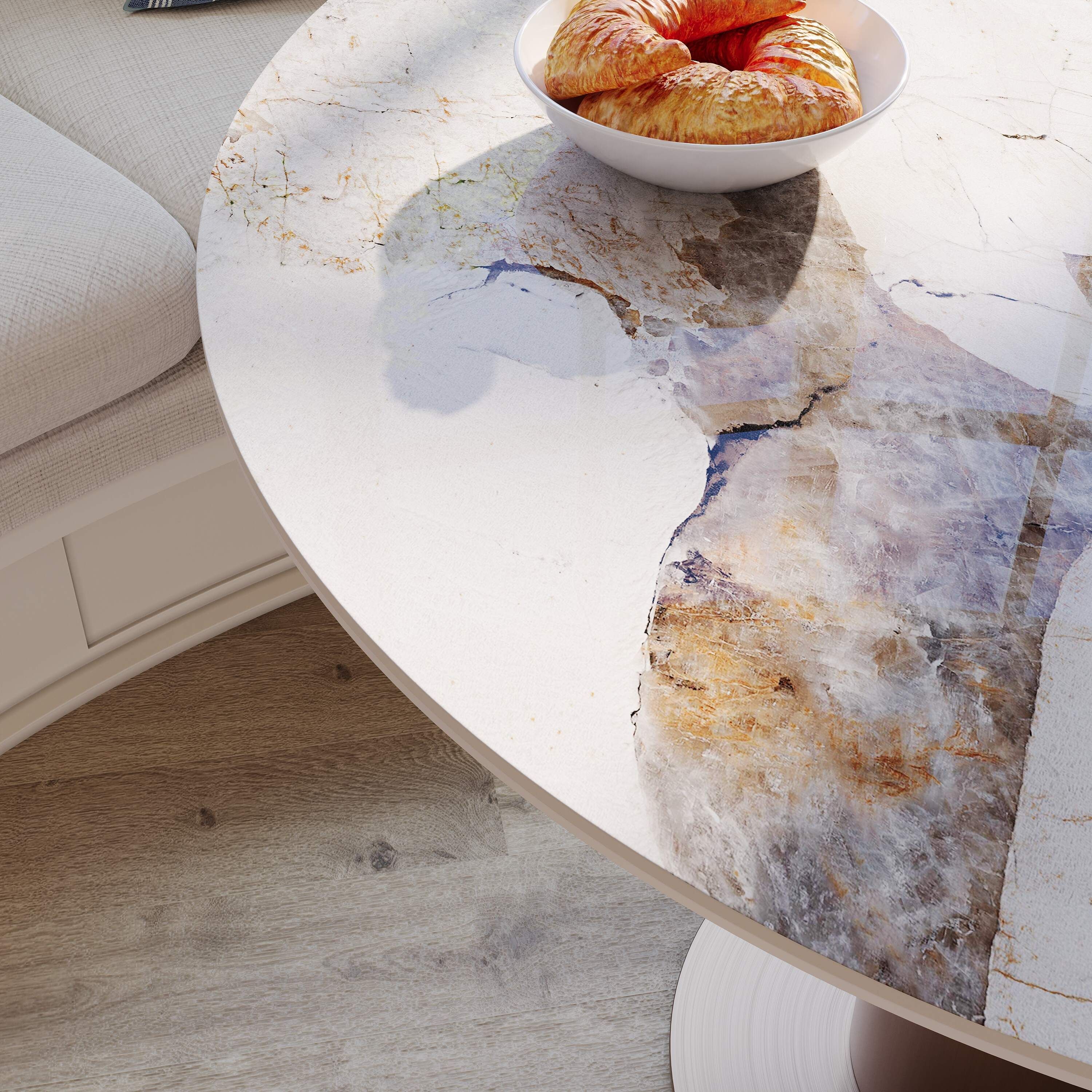 Partial Assembly Required Pandora Glossy Sintered Stone Small Bar & Bistro Tables