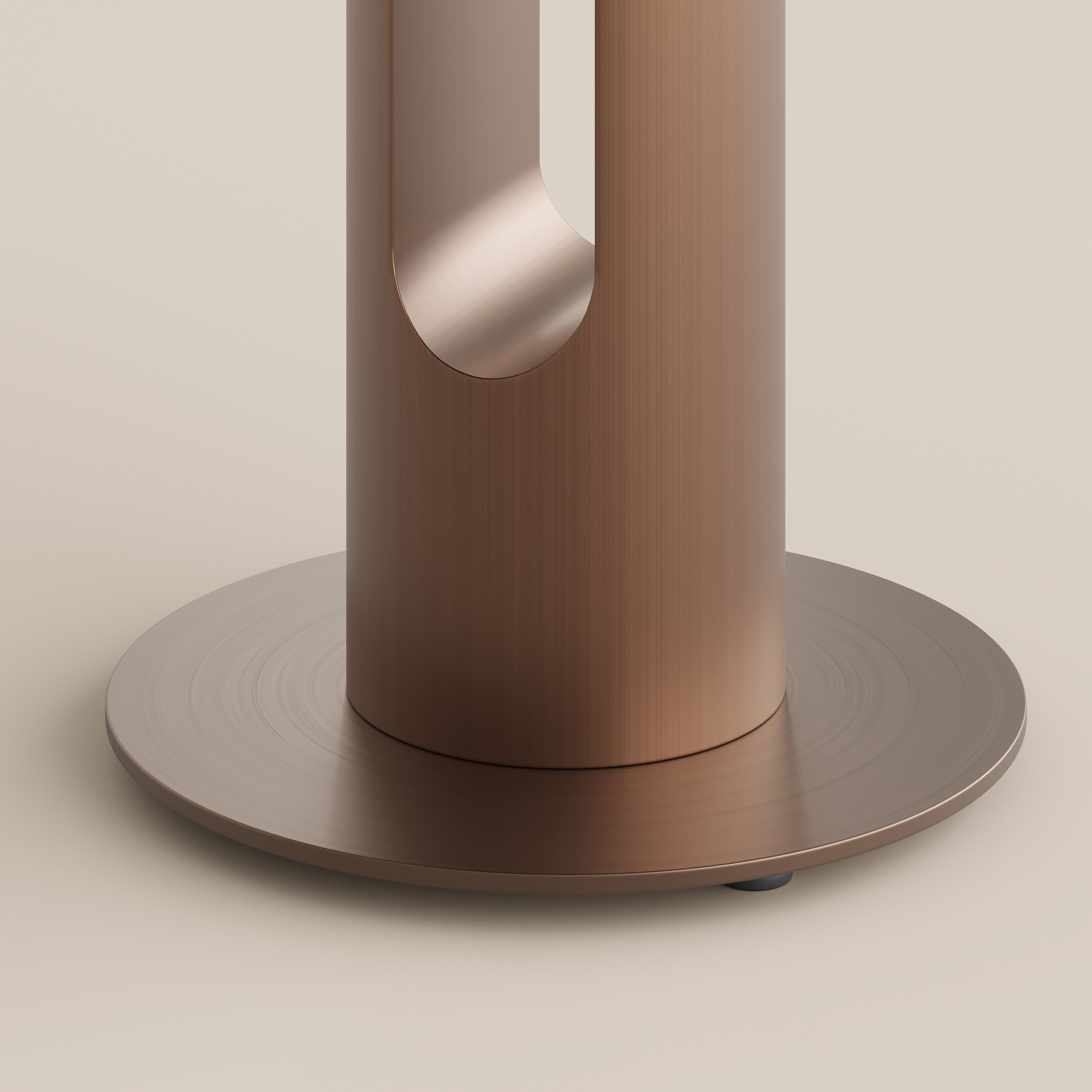 Round Pandora Glossy Sintered Stone Small Bar & Bistro Tables