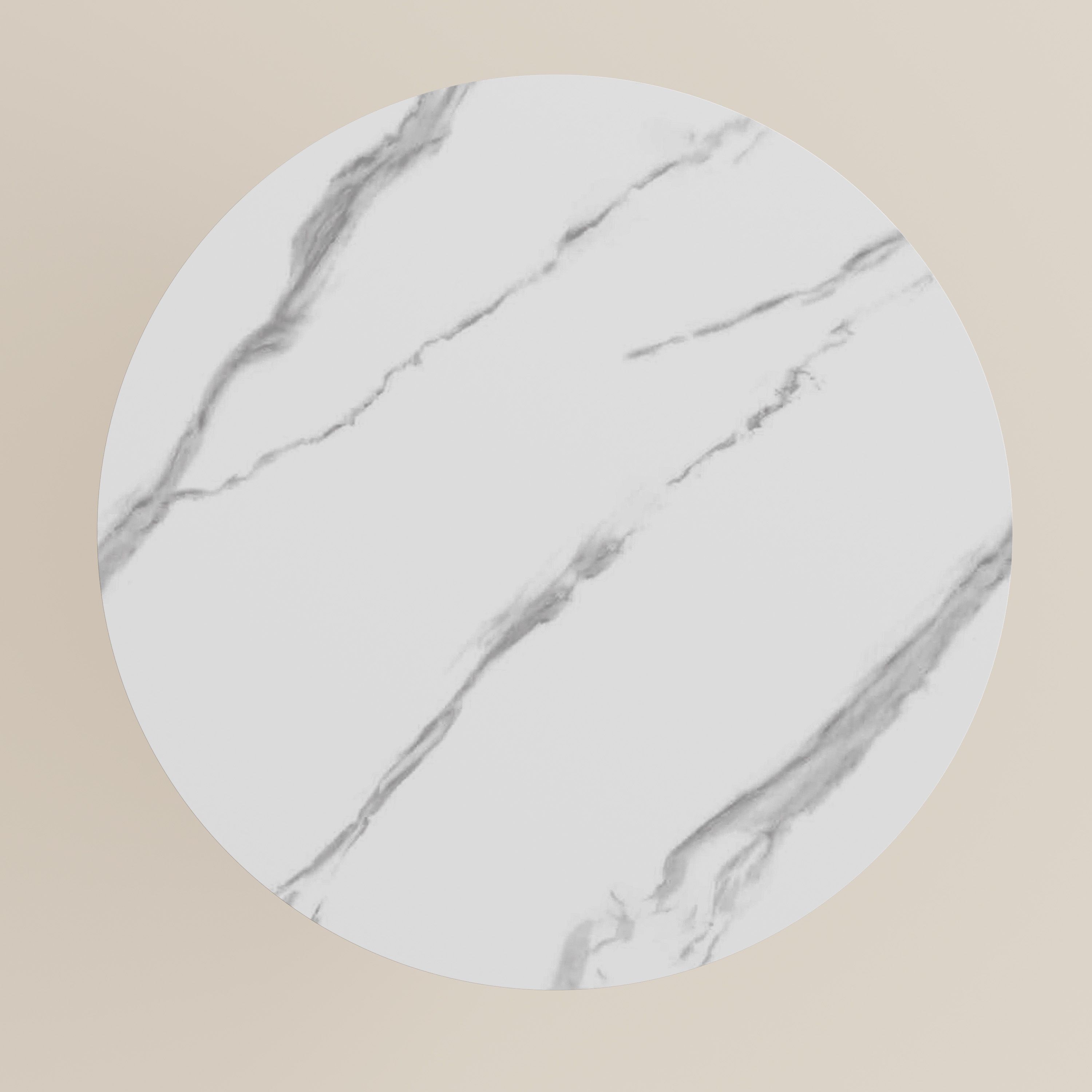 Sintered Stone White Glossy Sintered Stone Small Bar & Bistro Tables