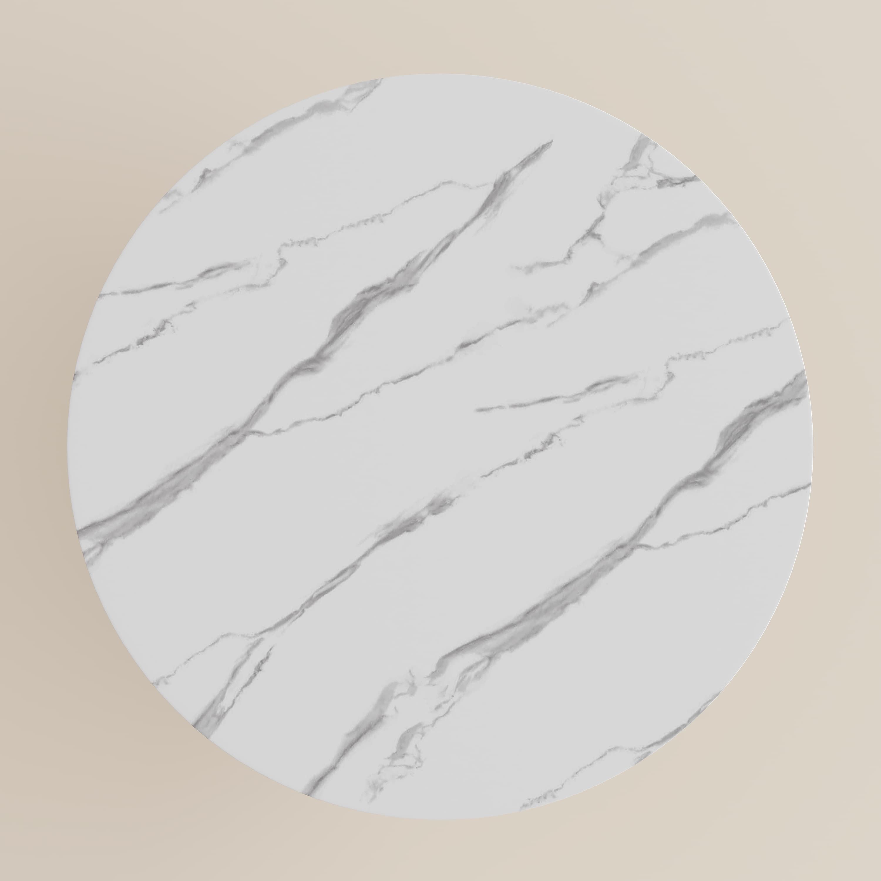 Small Space White Glossy Sintered Stone Small Bar & Bistro Tables