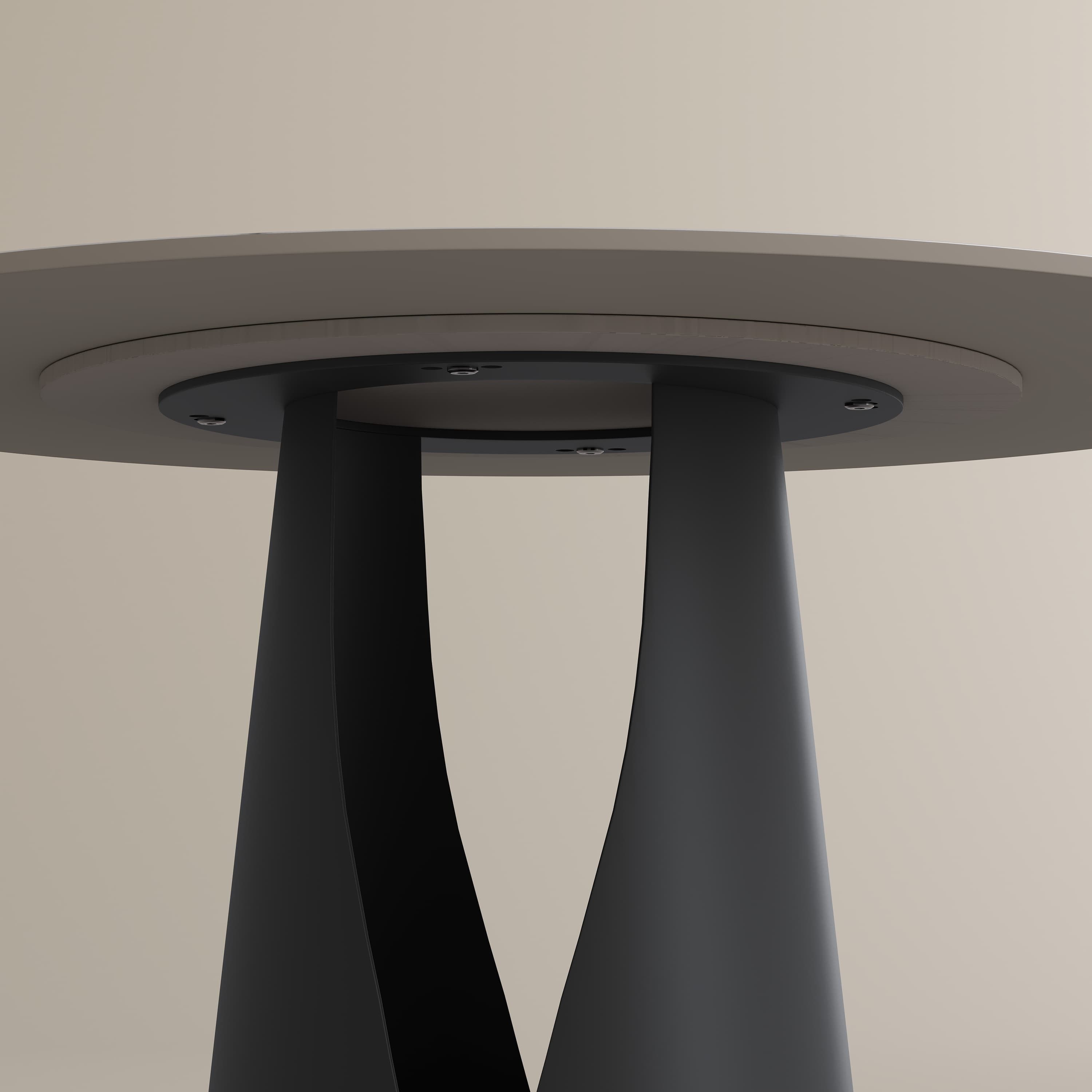 Modern White Glossy Sintered Stone Small Bar & Bistro Tables