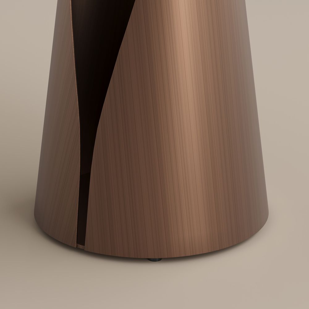 Stone White Glossy Sintered Stone Small Bar & Bistro Tables