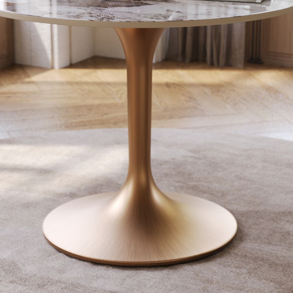 Carbon Steel Pandora Glossy Sintered Stone Small Bar & Bistro Tables