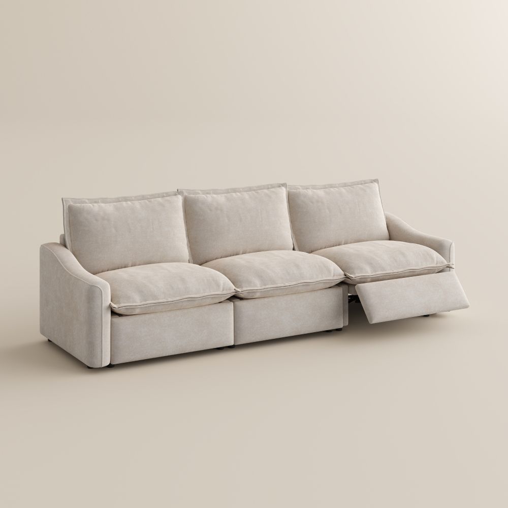 Washable Beige Velvet Smart Furniture