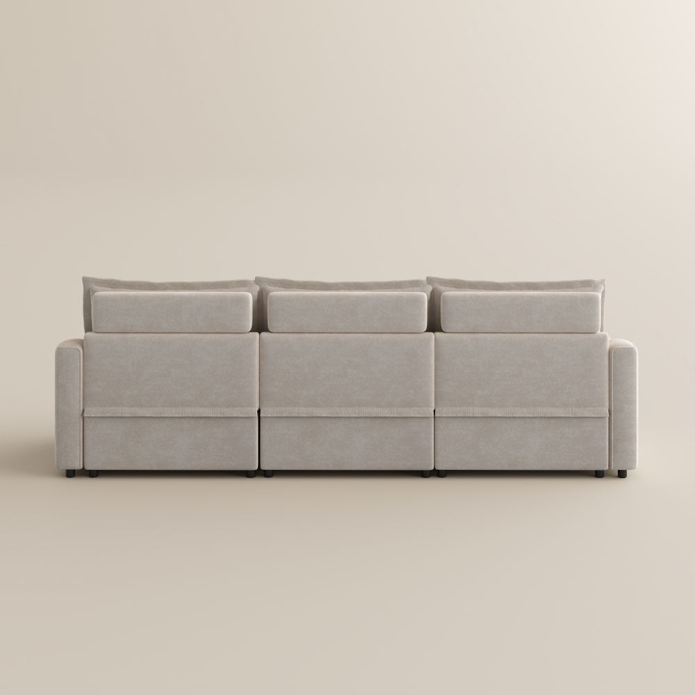Comfortable Beige Velvet Smart Furniture