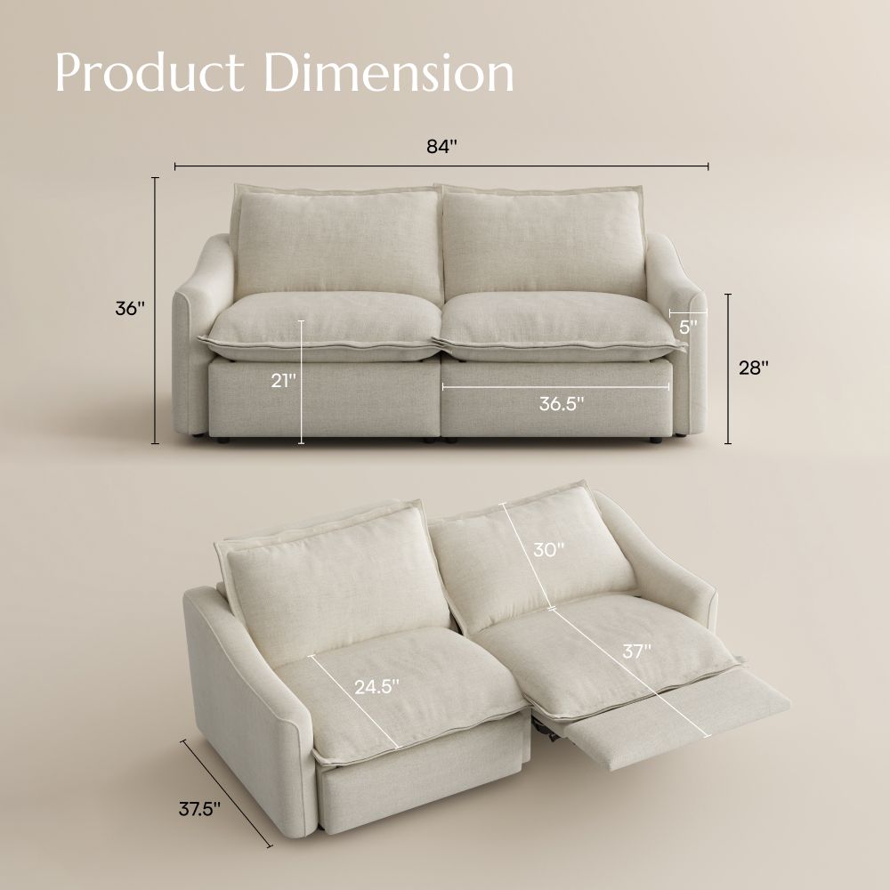 Modular Beige Velvet Smart Furniture