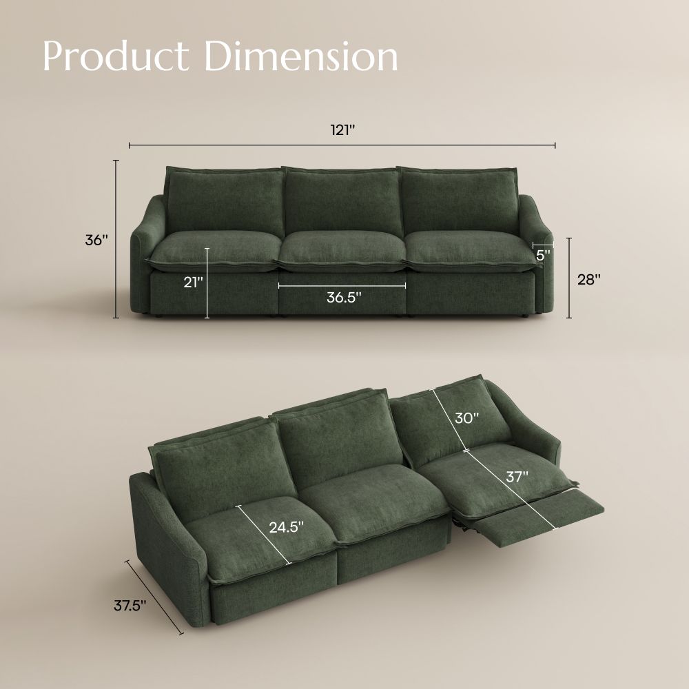 Power Reclining sofas Green Velvet Smart Furniture