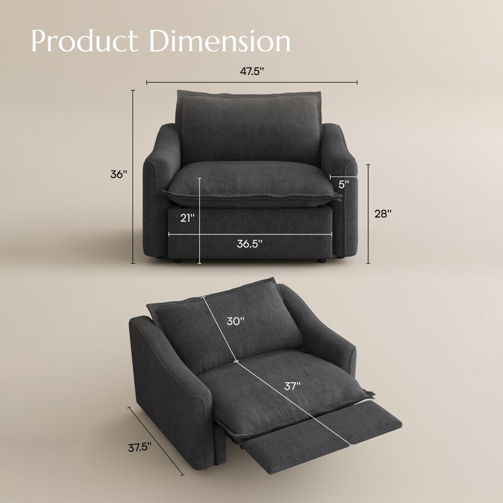 Modular Gray Velvet Smart Furniture