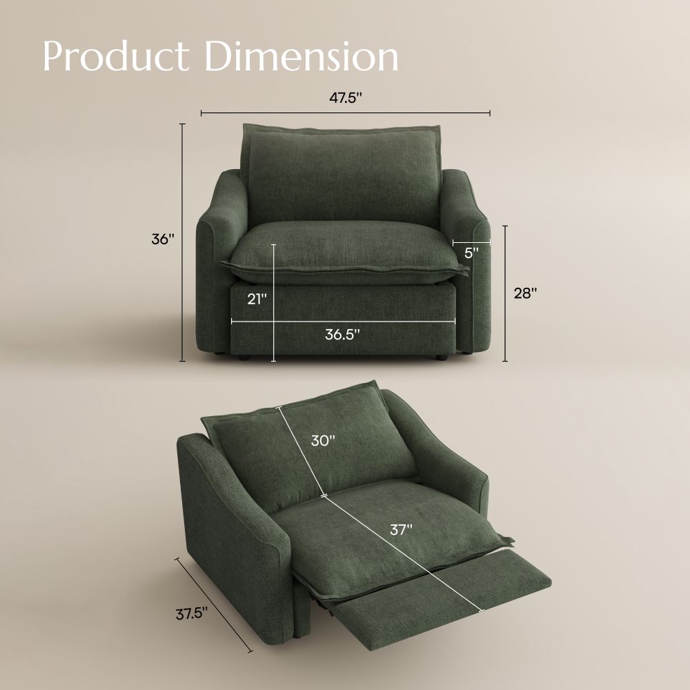 Adjustable Green Velvet Smart Furniture