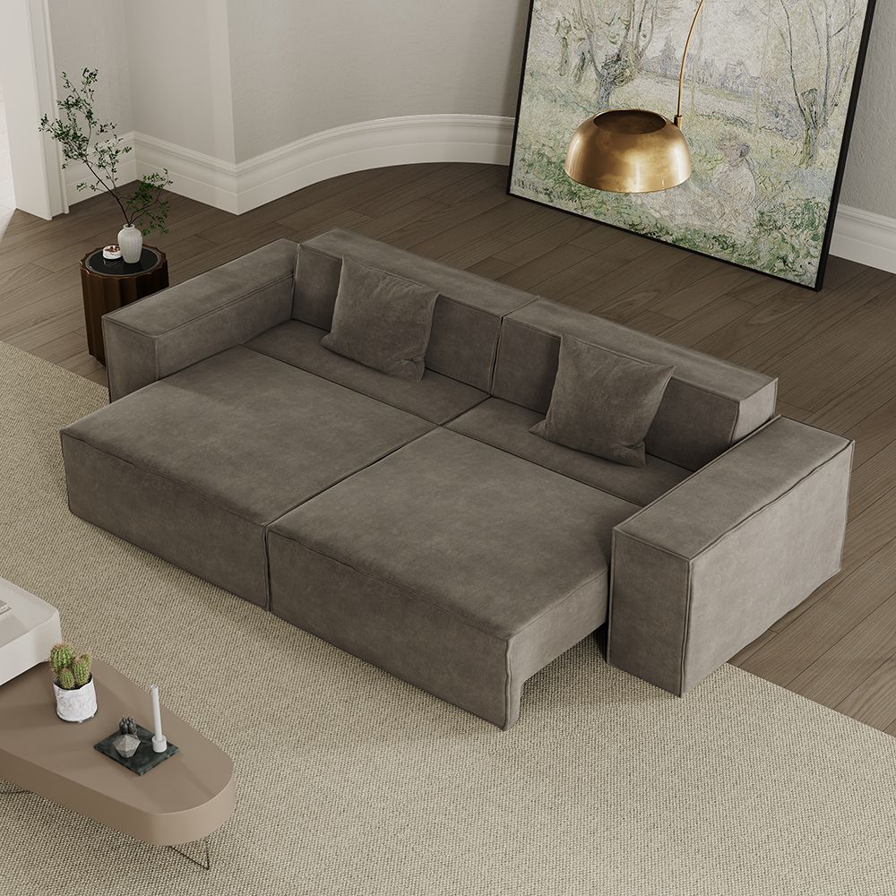 Medium Dark Gray Fabric Smart Furniture