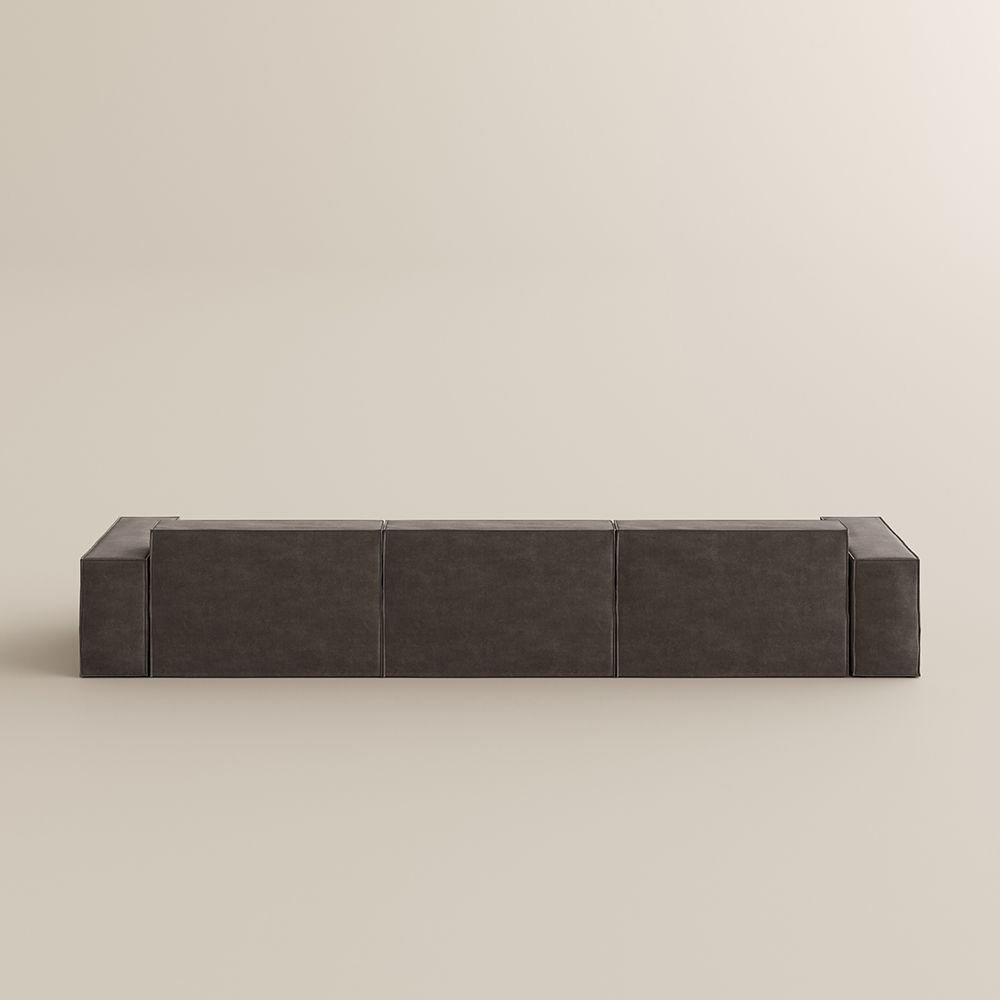 Sectional Dark Gray Fabric Smart Furniture