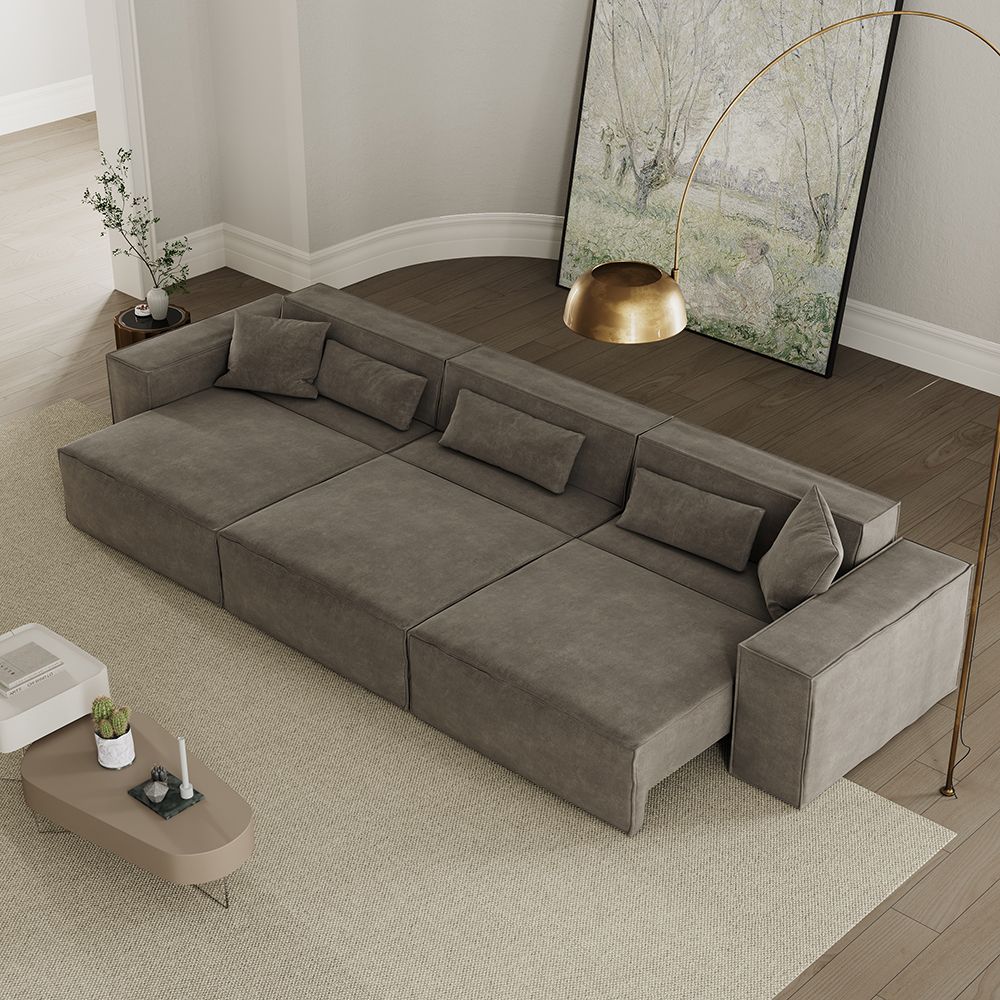 Washable Dark Gray Fabric Smart Furniture