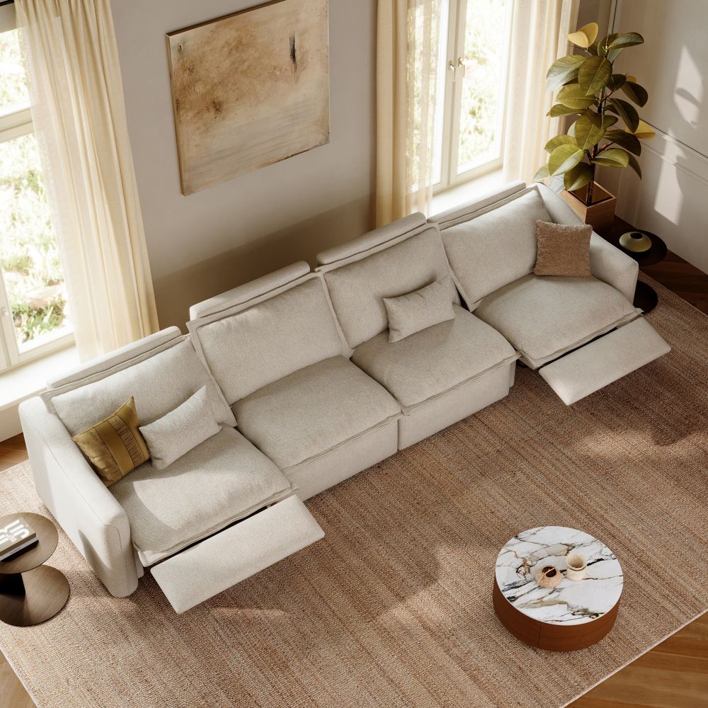 Luxury Beige Linen Smart Furniture