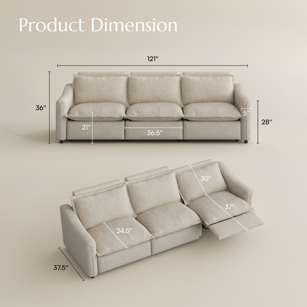 Casual Beige Linen Smart Furniture