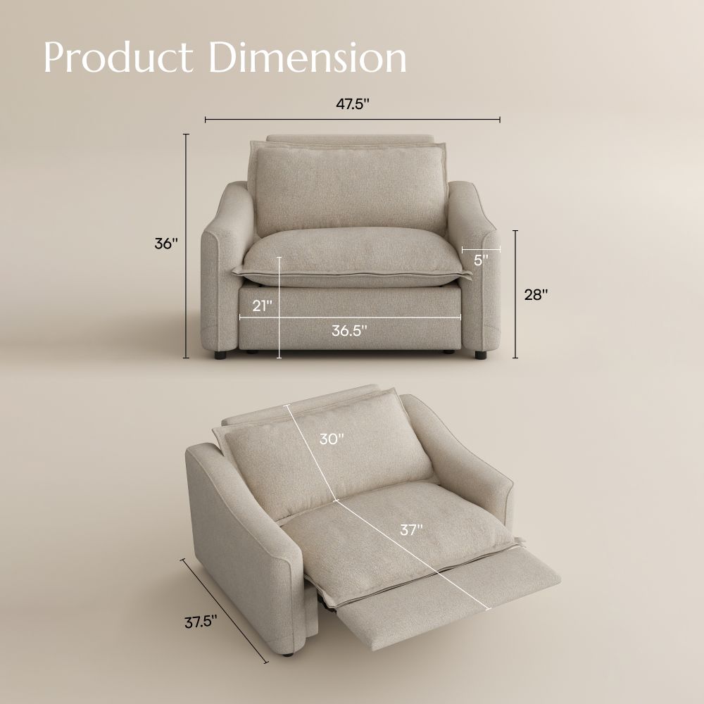 Electric Beige Linen Smart Furniture