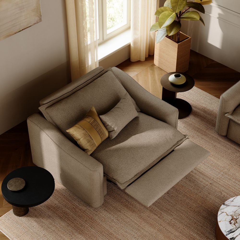 Living Room Khaki Linen Smart Furniture