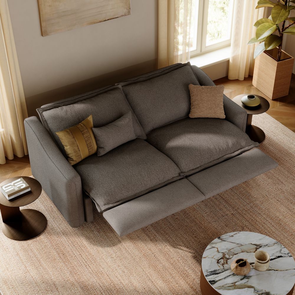 Luxury Dark Gray Linen Modular Sofas