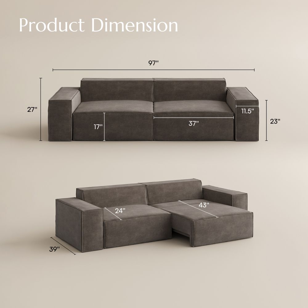 Adjustable Khaki Fabric Smart Furniture