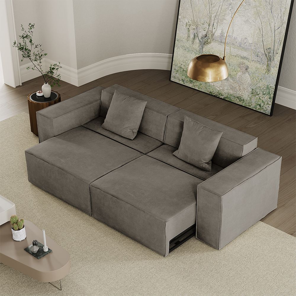 Electric Dark Gray Fabric Smart Furniture