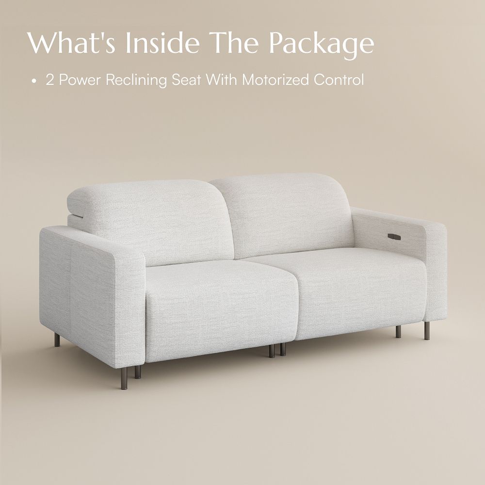 Apartment White Chenille Fabric Smart Furniture