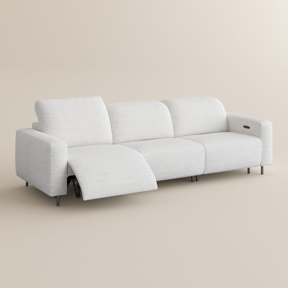 Casual White Chenille Fabric Smart Furniture