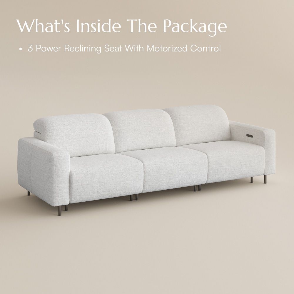 Casual White Chenille Fabric Smart Furniture