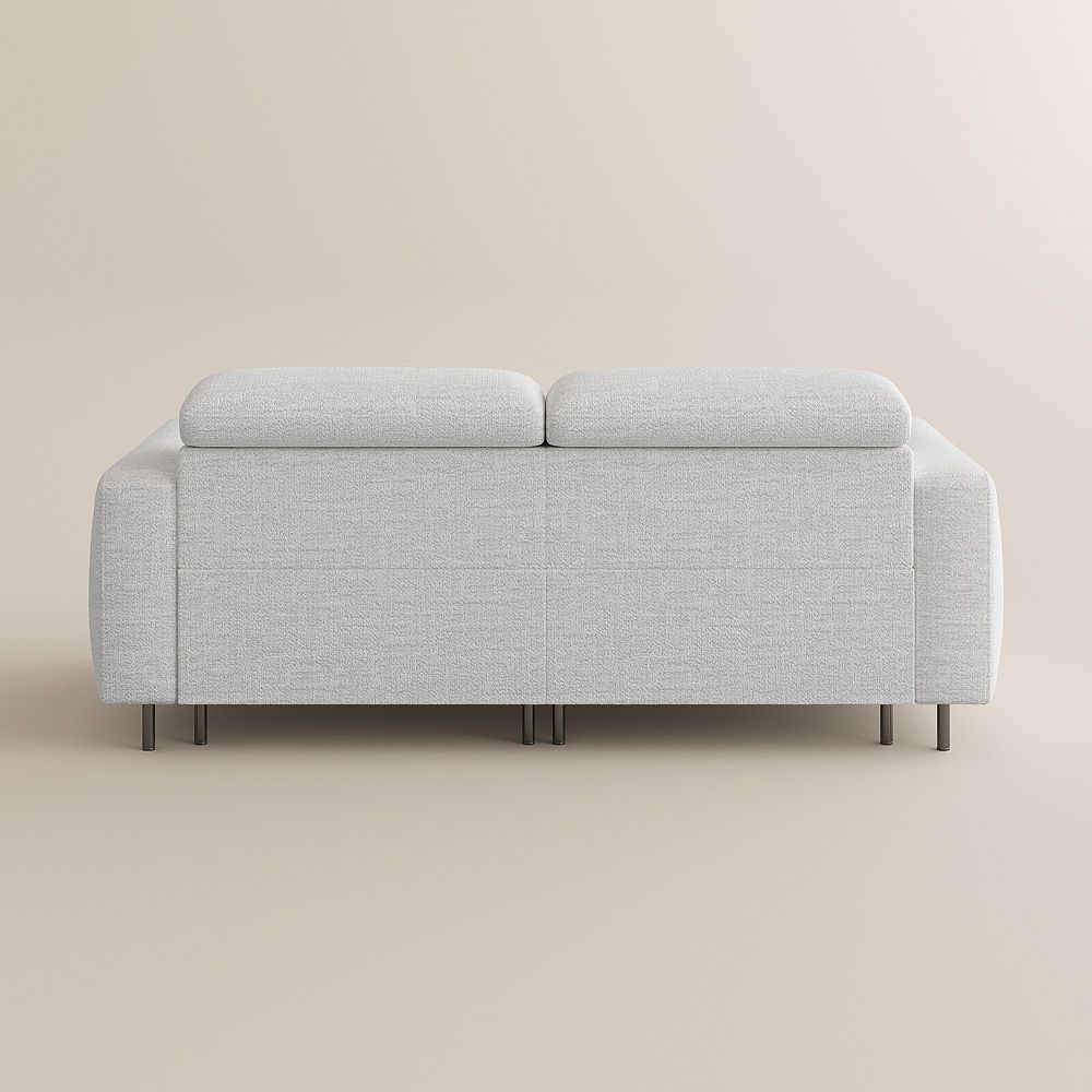 Oversized White Chenille Fabric Smart Furniture