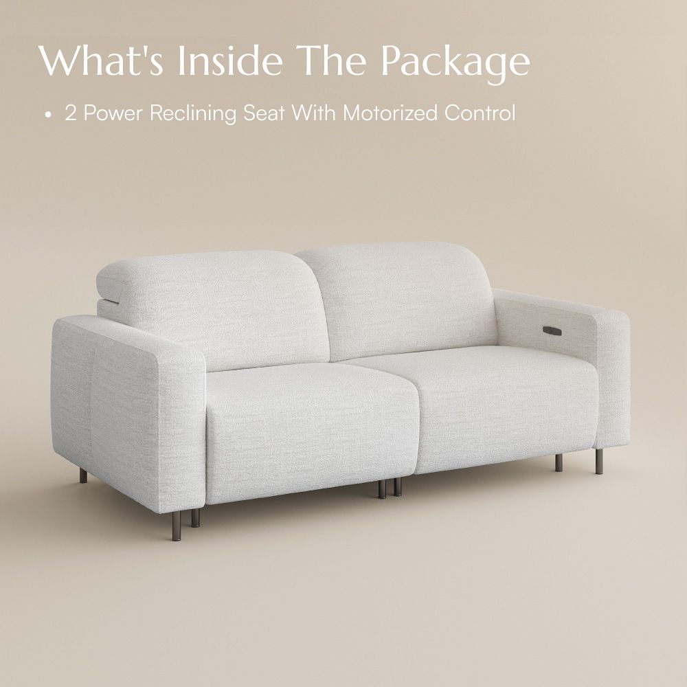 Electric White Chenille Fabric Smart Furniture