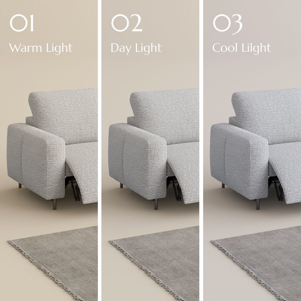 Sofas & Loveseats Light Gray Chenille Fabric Smart Furniture