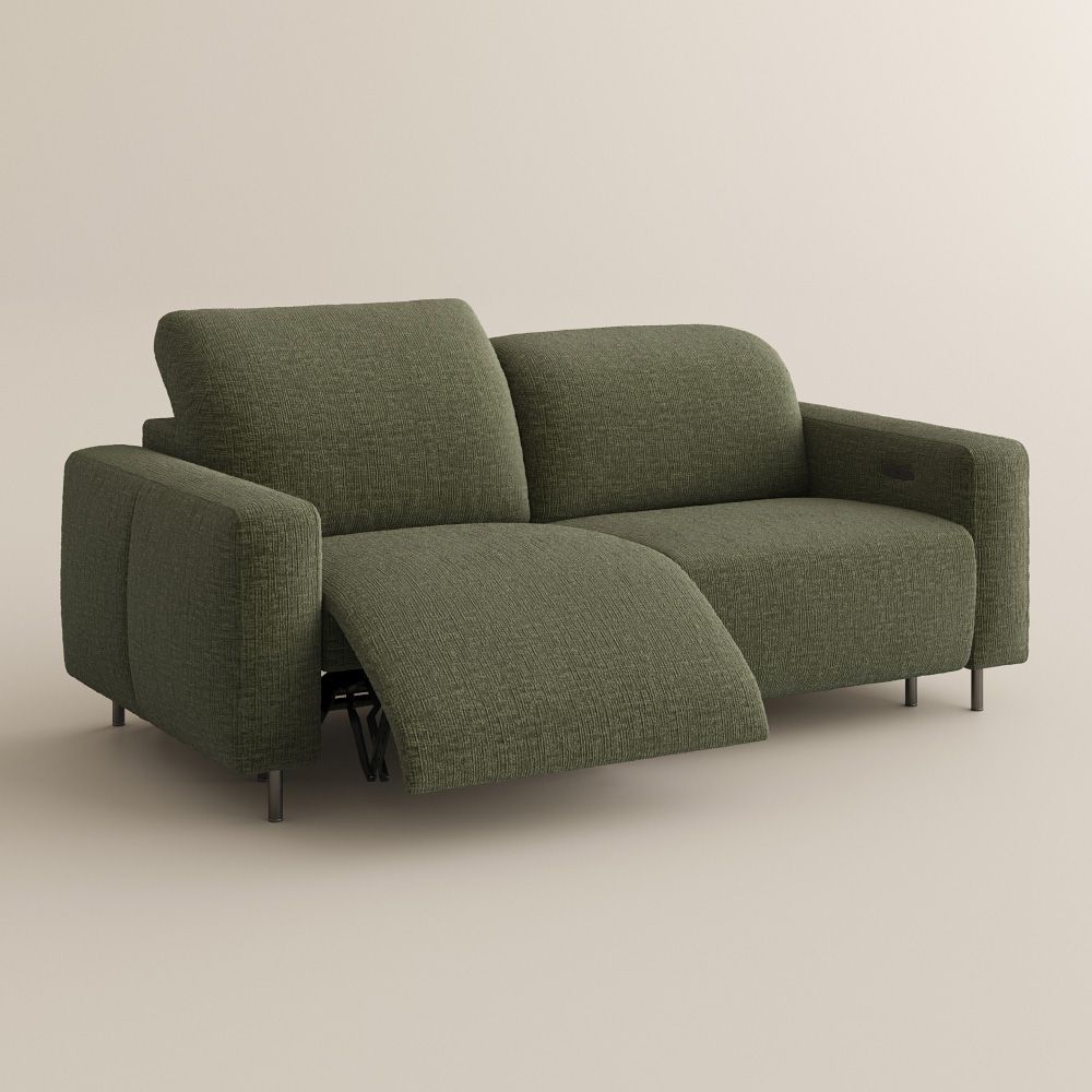 Oversized Green Chenille Fabric Smart Furniture