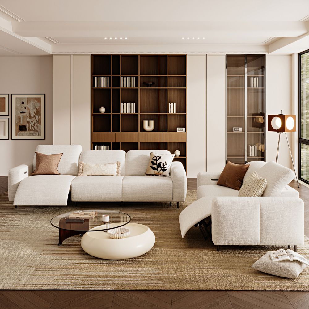 Chenille White Chenille Fabric Smart Furniture