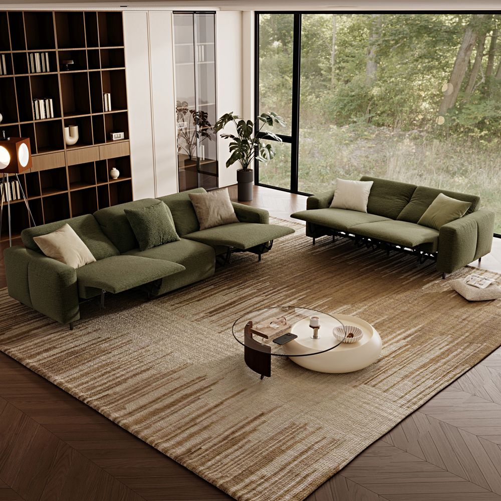 Adjustable Green Chenille Fabric Smart Furniture