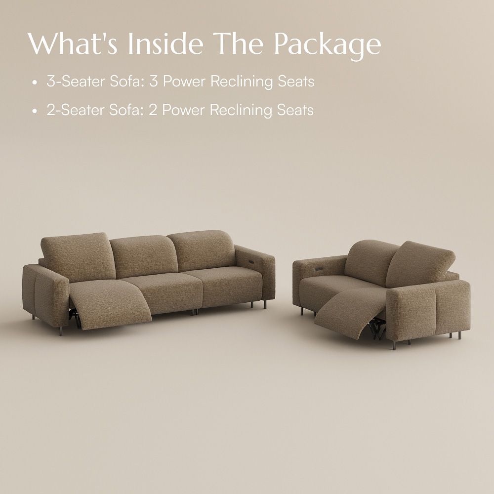 Luxury Khaki Chenille Fabric Smart Furniture