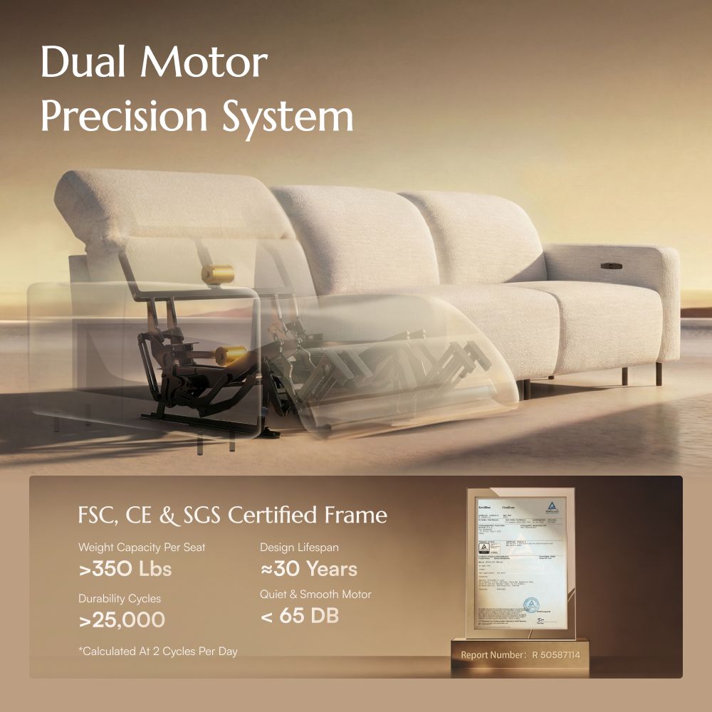 Casual Green Chenille Fabric Smart Furniture