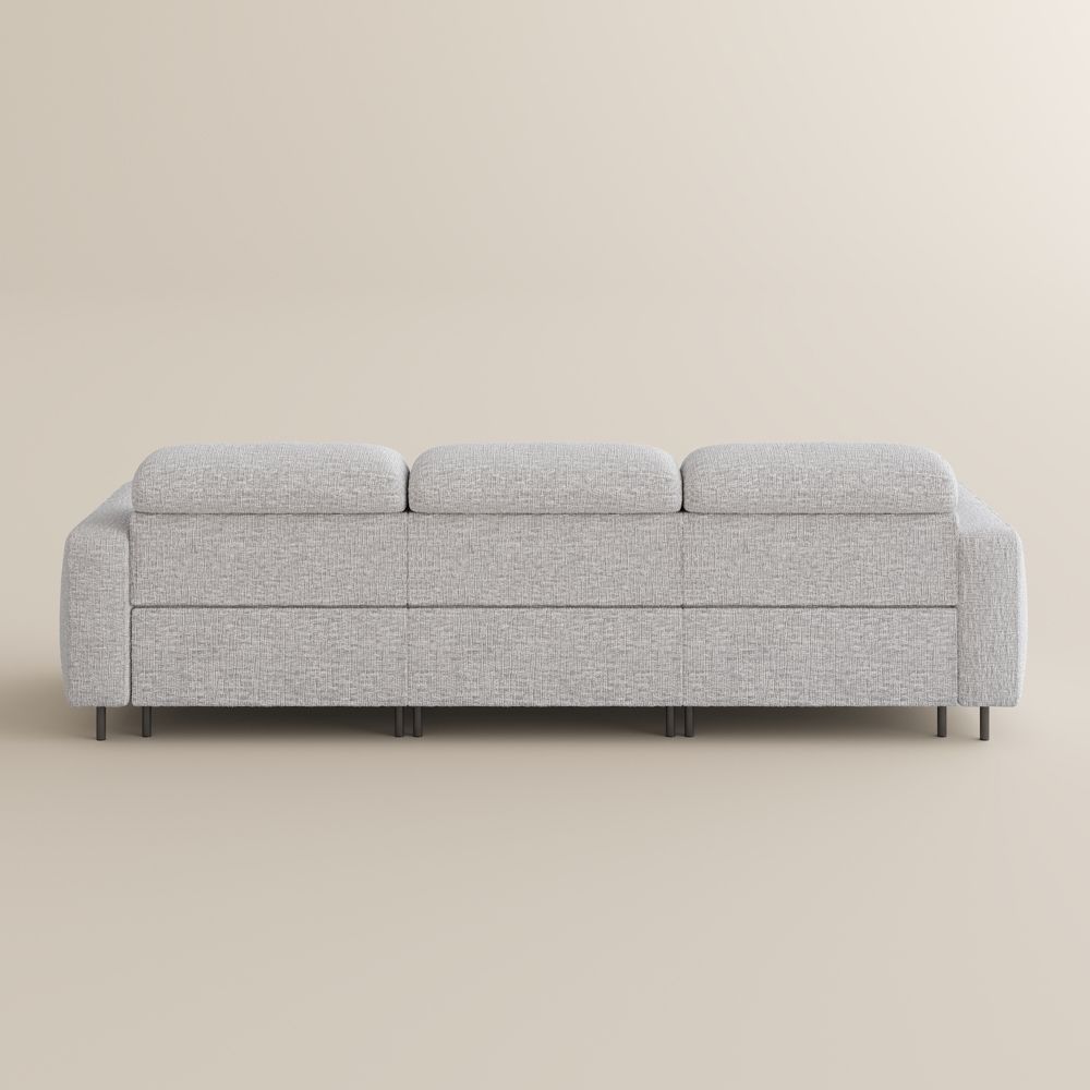 Electric Light Gray Chenille Fabric Smart Furniture