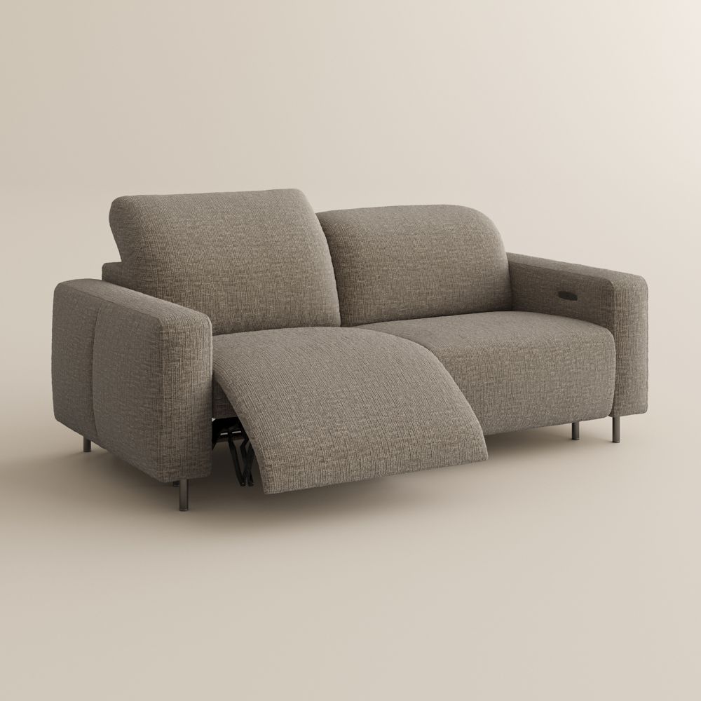 3 Seaters Khaki Chenille Fabric Smart Furniture