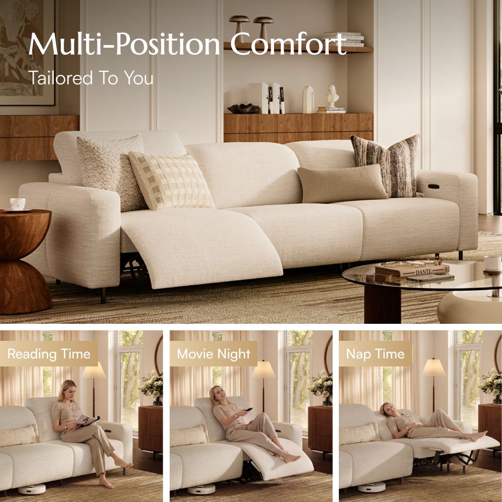 Sofas & Loveseats White Chenille Fabric Smart Furniture