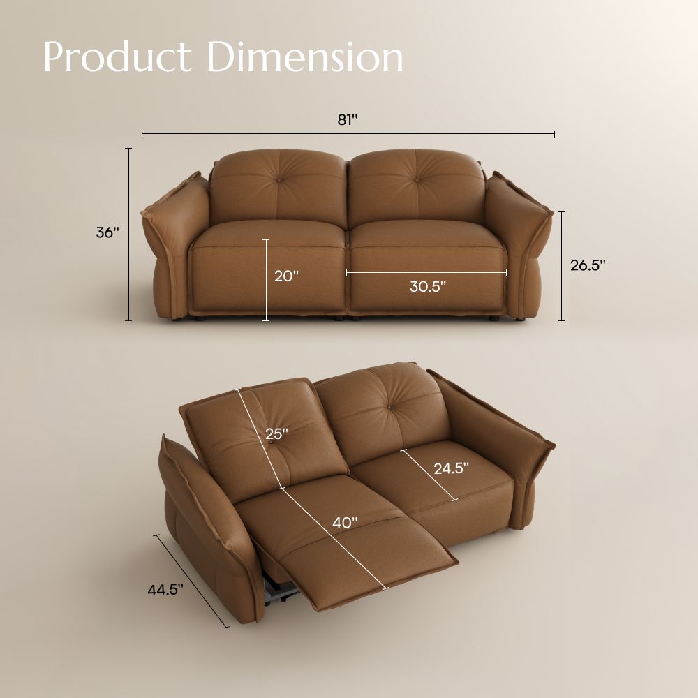 Brown Top Grain Leather Smart Furniture