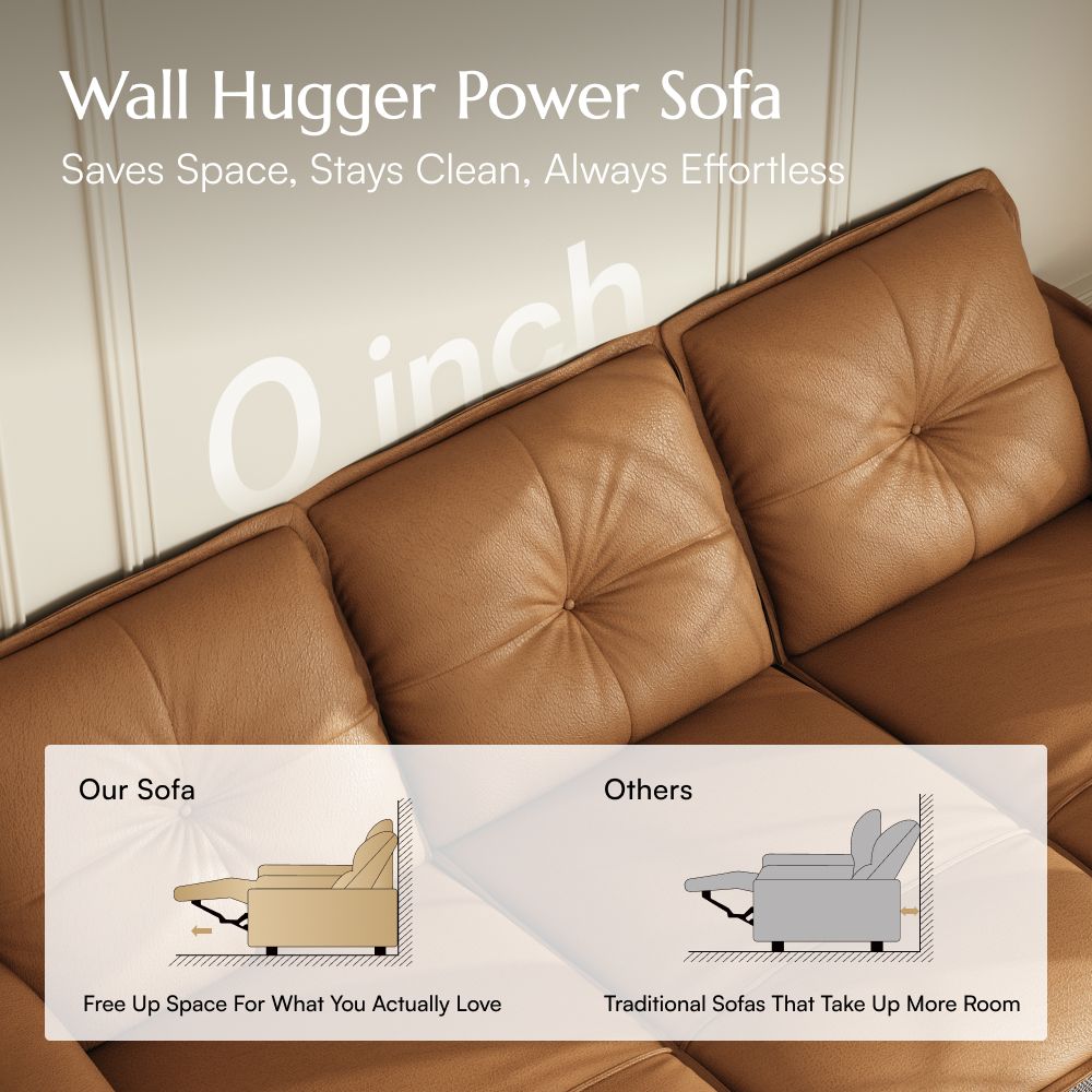 Comfortable Brown Top Grain Leather Smart Furniture