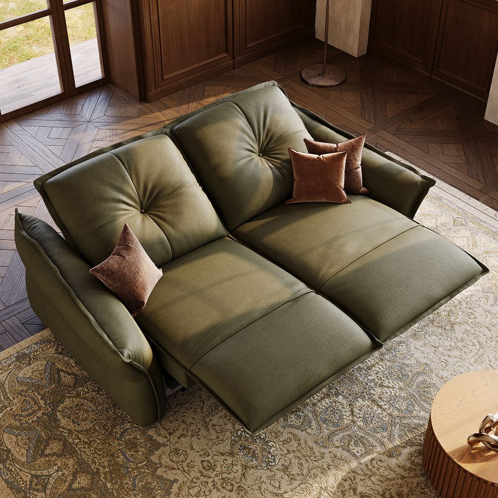 Oversized Green Top Grain Leather Smart Furniture