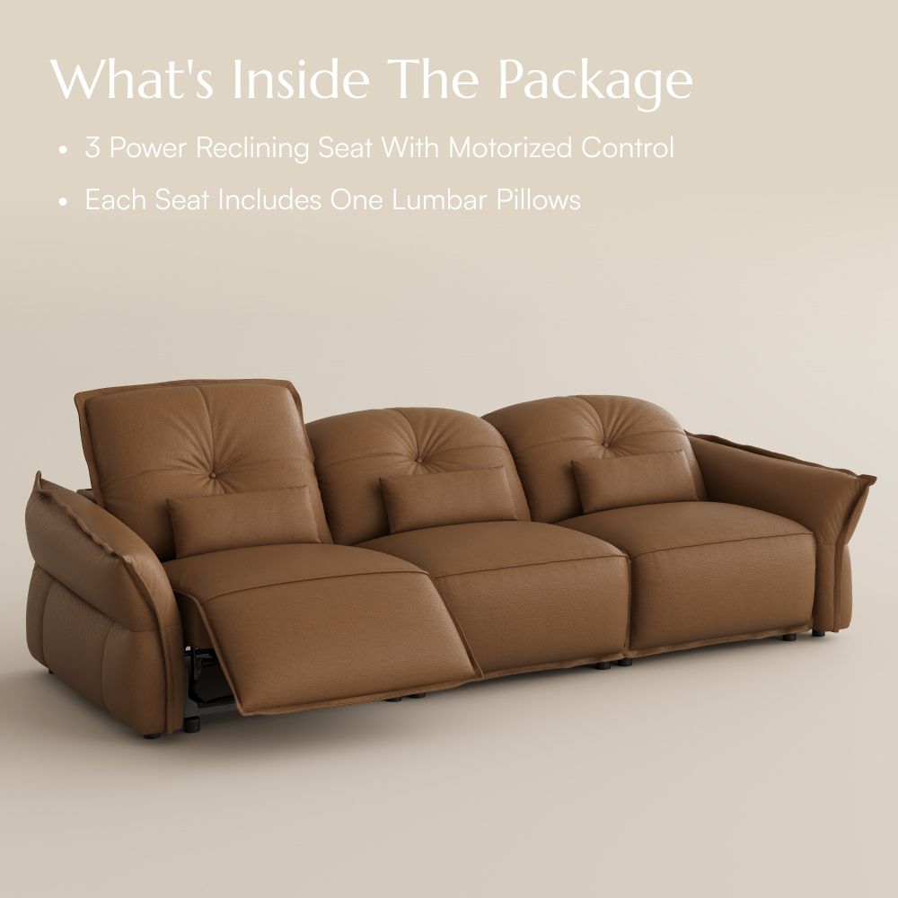 Sponge Caramel Top Grain Leather Smart Furniture