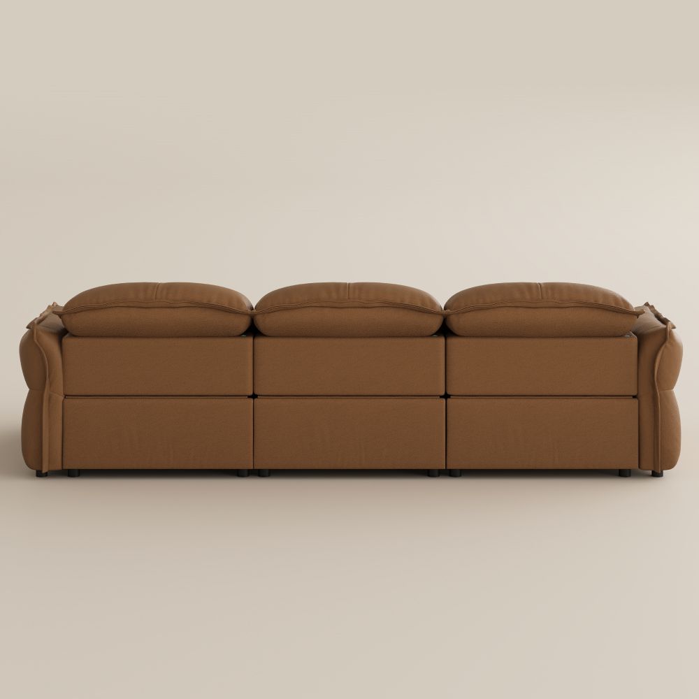 3-4 Seater Caramel Top Grain Leather Smart Furniture