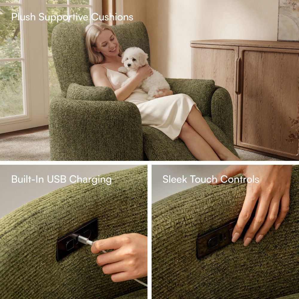 Relaxed Brown Chenille Smart Furniture